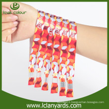 Aluminum tube festival items concert custom cloth wristbands